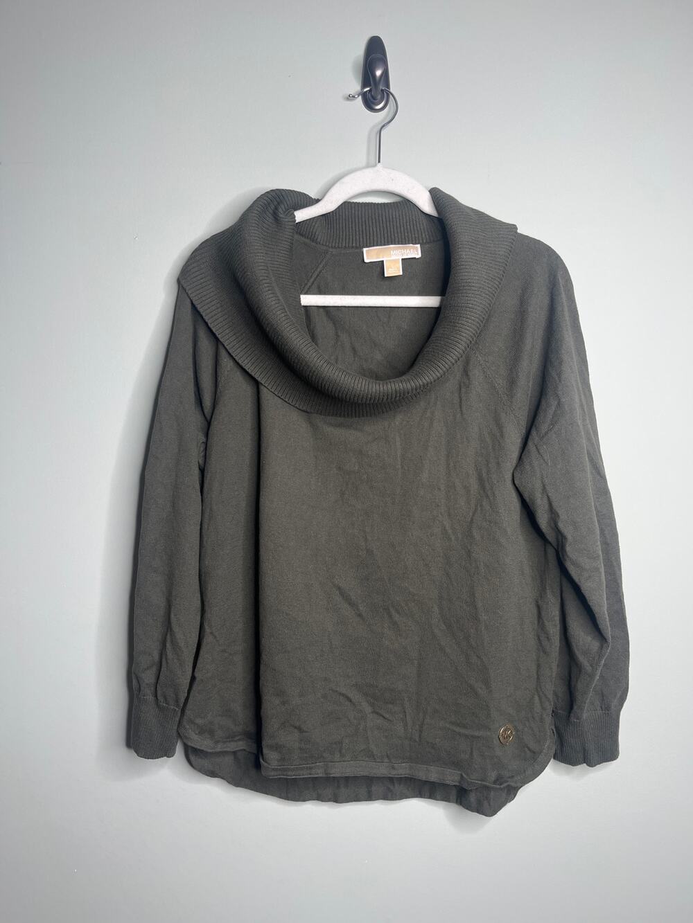 Michael Kors Green Sweater with Collar Large